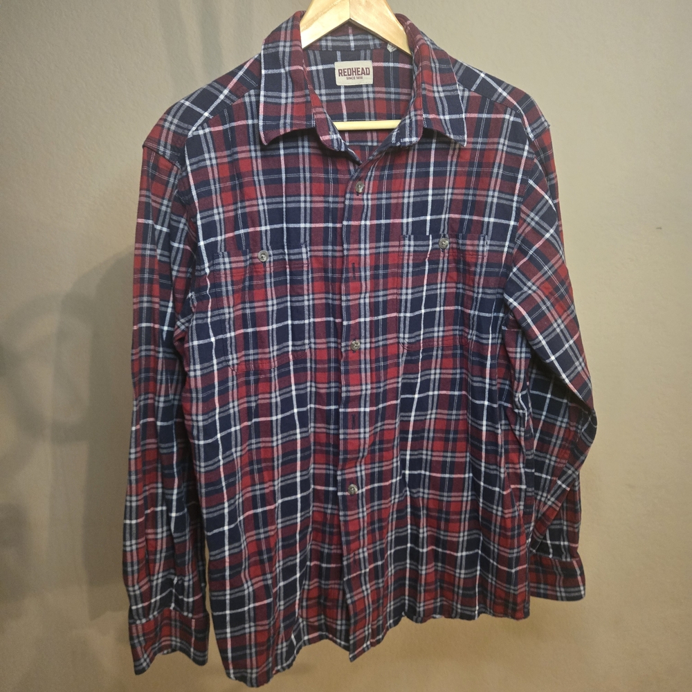 RedHead Men's Red and Blue Plaid Shirt